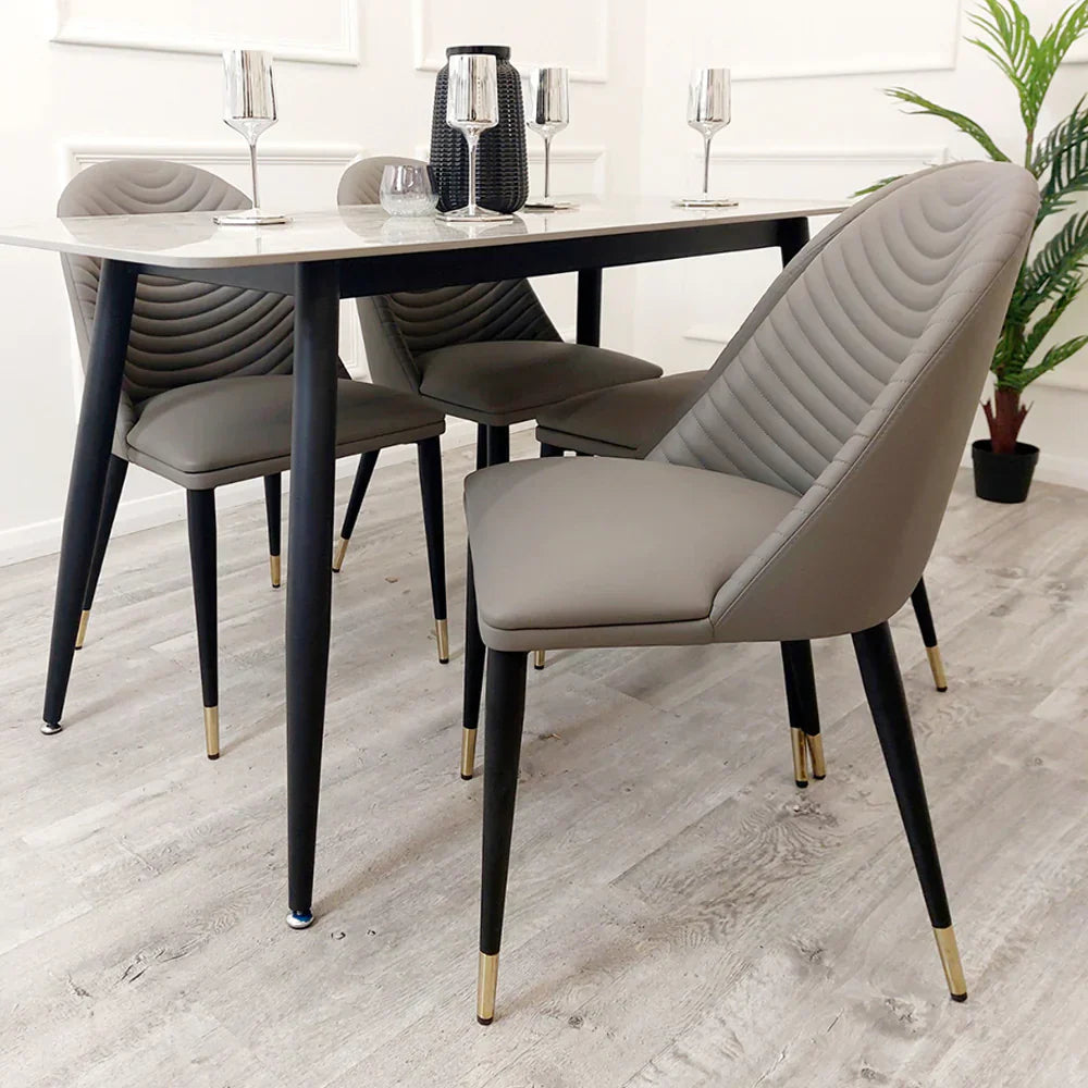 Alba PU Leather Dining Chair 3 Colours-Esme Furnishings