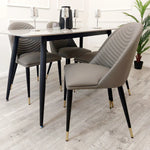 Alba PU Leather Dining Chair 3 Colours-Esme Furnishings