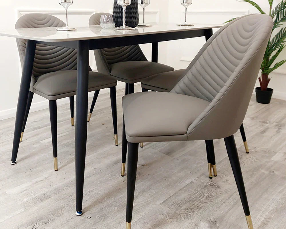 Alba PU Leather Dining Chair 3 Colours-Esme Furnishings