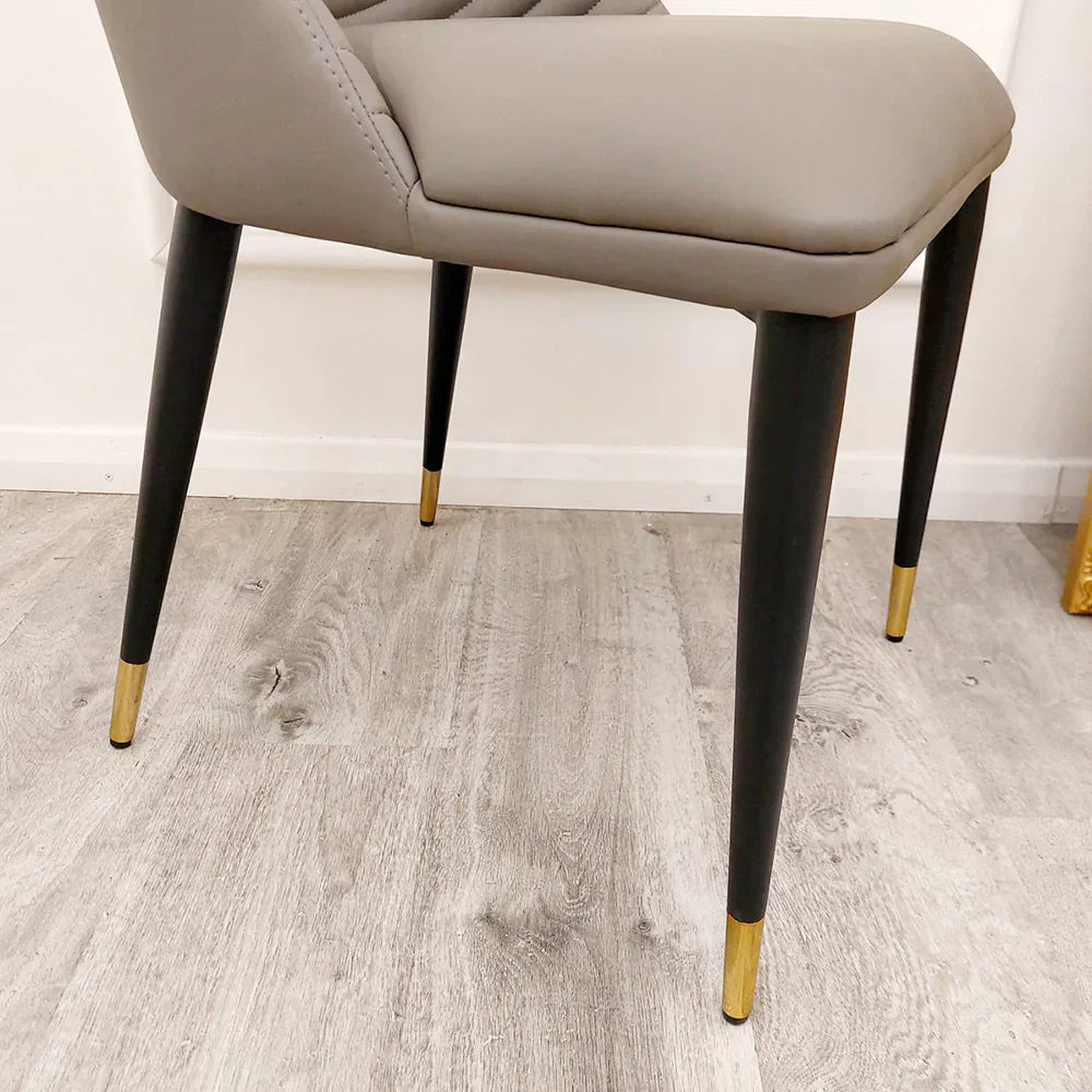 Alba PU Leather Dining Chair 3 Colours-Esme Furnishings