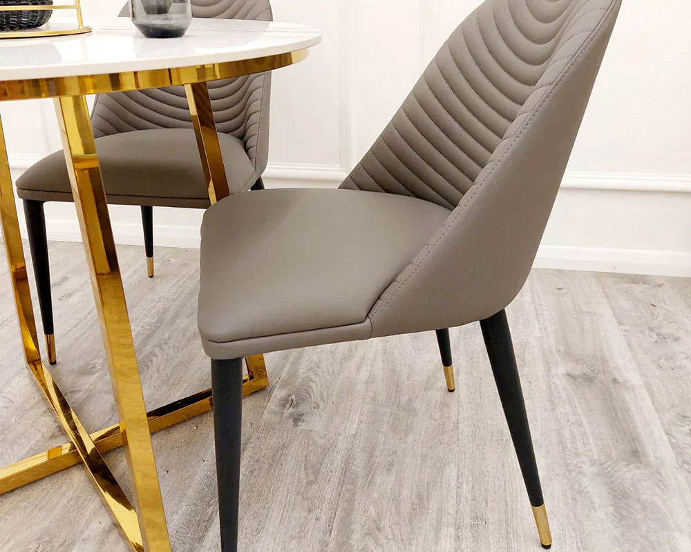 Alba PU Leather Dining Chair 3 Colours-Esme Furnishings