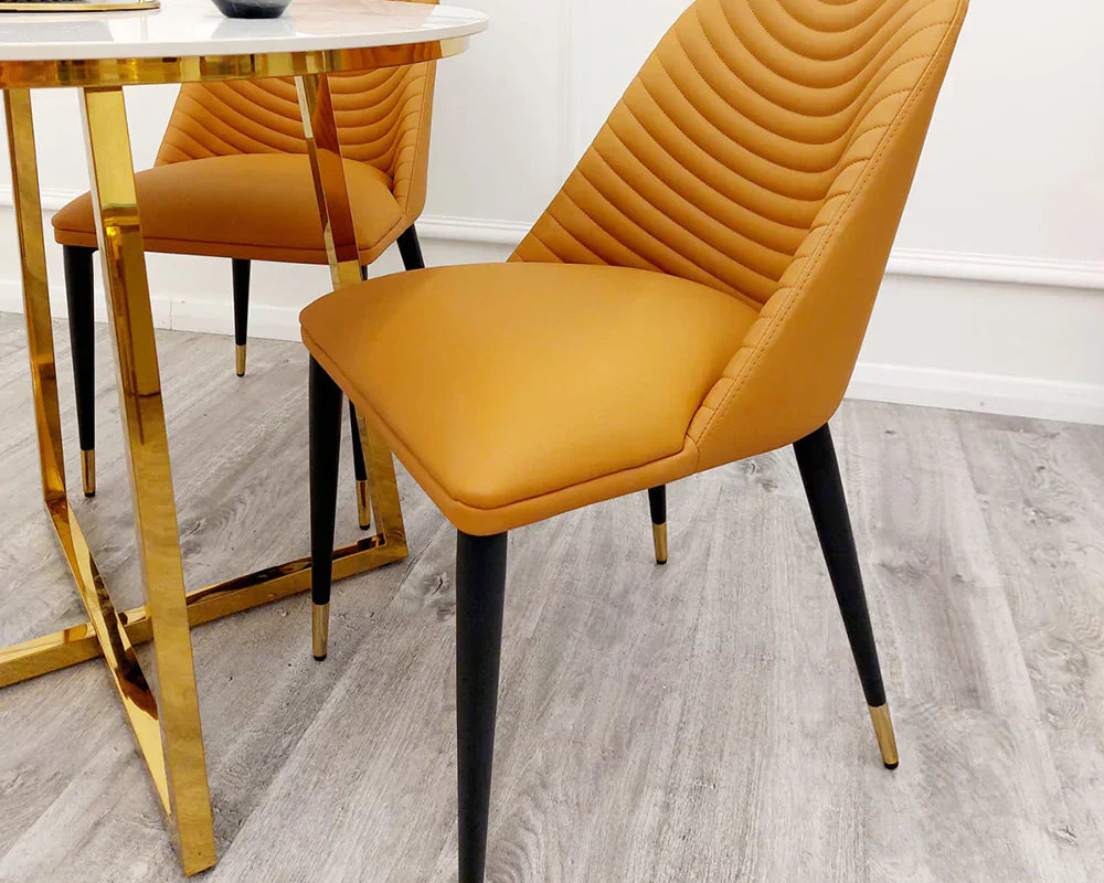 Alba PU Leather Dining Chair 3 Colours-Esme Furnishings