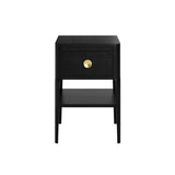 DI Designs Abberley Black & Gold Bedside Table | 1 Drawer