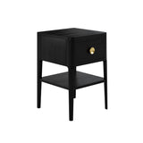 DI Designs Abberley Black & Gold Bedside Table | 1 Drawer
