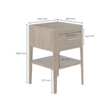 DI Designs Abberley Brown Bedside Table | 1 Drawer
