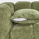 Venice Bubble Boucle Olive Green Fabric 2 Seater Sofa