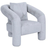 Angel Grey Boucle Velvet Dining Chair