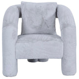Angel Grey Boucle Velvet Dining Chair