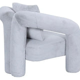 Angel Grey Boucle Velvet Dining Chair