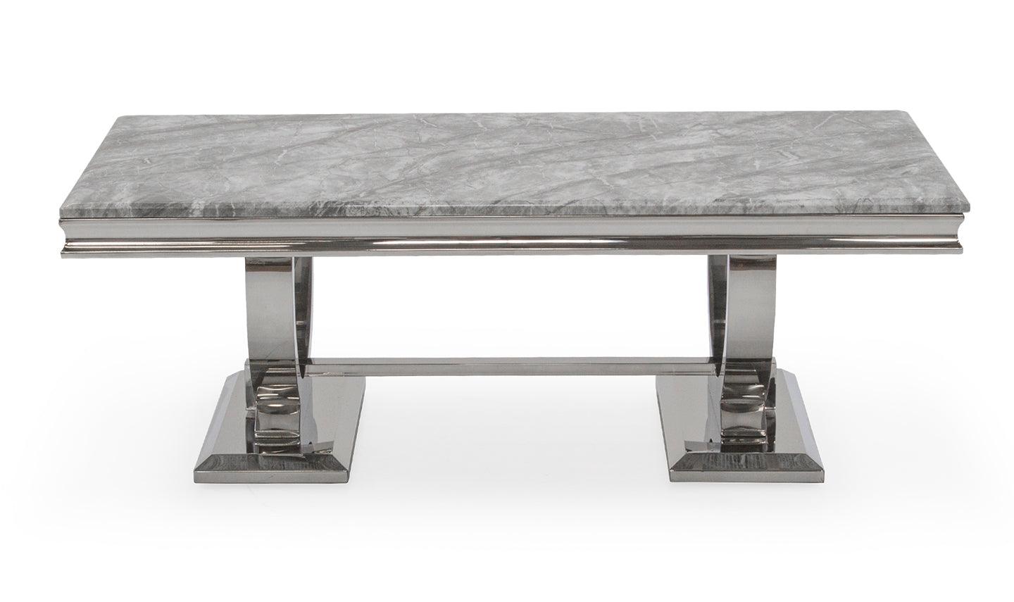 Arianna Grey Marble Coffee Table-Esme Furnishings