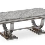 Arianna Grey Marble Coffee Table-Esme Furnishings