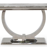 Arianna 120cm Grey Marble Console Table-Esme Furnishings