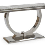 Arianna 120cm White Marble Console Table-Esme Furnishings