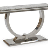 Arianna 120cm White Marble Console Table-Esme Furnishings