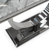 Arianna 120cm Grey Marble Console Table-Esme Furnishings