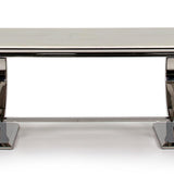 Arianna 180cm Cream Marble Dining Table-Esme Furnishings