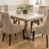 Arianna 180cm Cream Marble Dining Table-Esme Furnishings