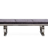Arianna 180cm Grey Marble Dining Table + Belle Velvet Dining Chairs + Bench-Esme Furnishings