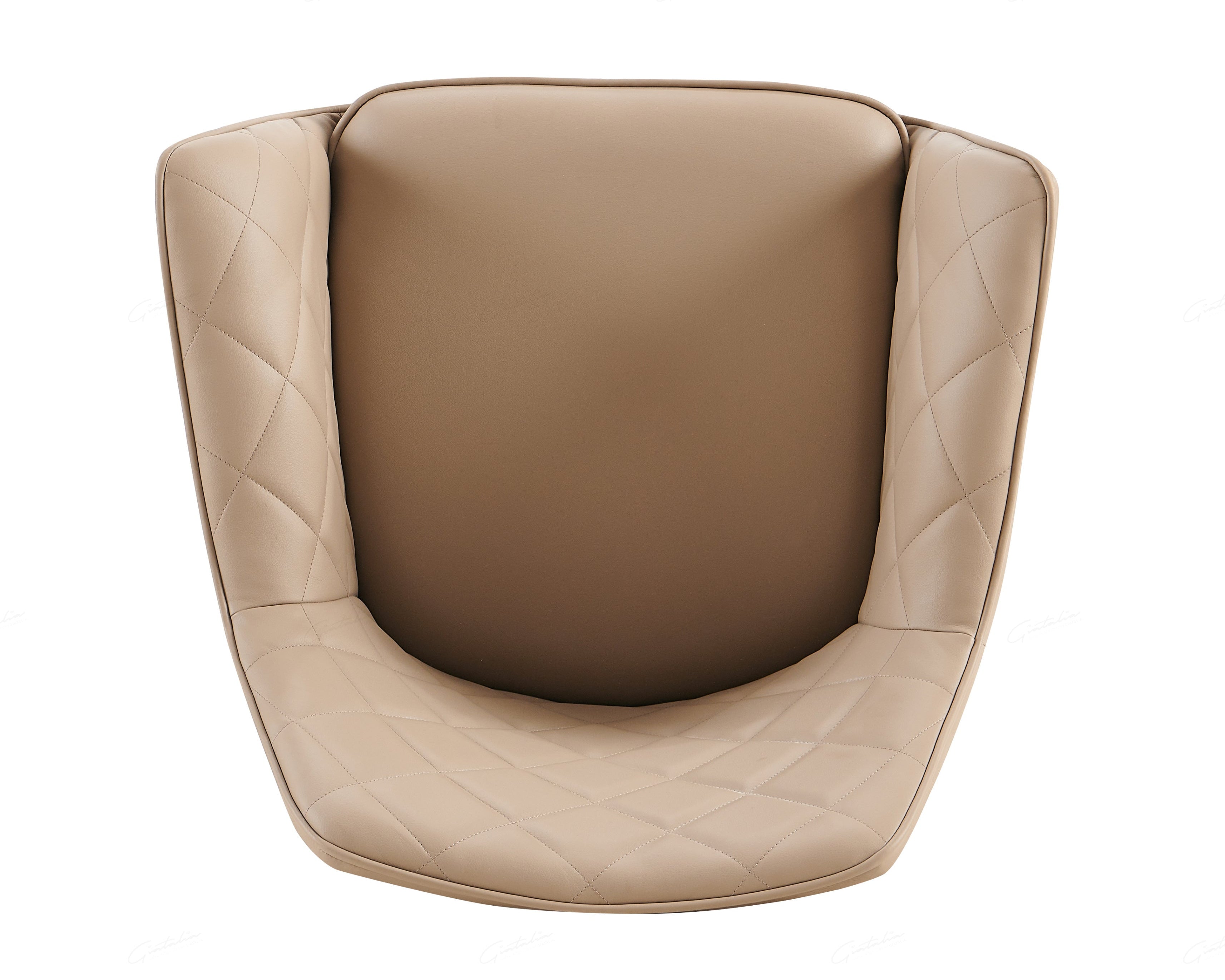 Azure PU Leather Swivel Dining Chairs With Black Metal Base - Pairs - 2 Colours