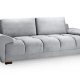 Zara Bubble Grey Plush Velvet 3 Seater Sofa