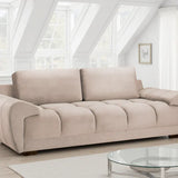 Zara Bubble Mocha Plush Velvet 3 Seater Sofa