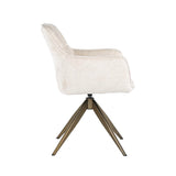 Richmond Interiors Aline Swivel Chair in Khaki Velvet