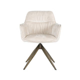 Richmond Interiors Aline Swivel Chair in Khaki Velvet