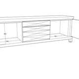 Cassis Media Unit with Gold Handles-Esme Furnishings