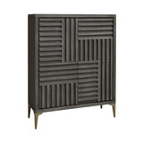 Kyoto Textured Dry Grey Oak Cabinet-Esme Furnishings