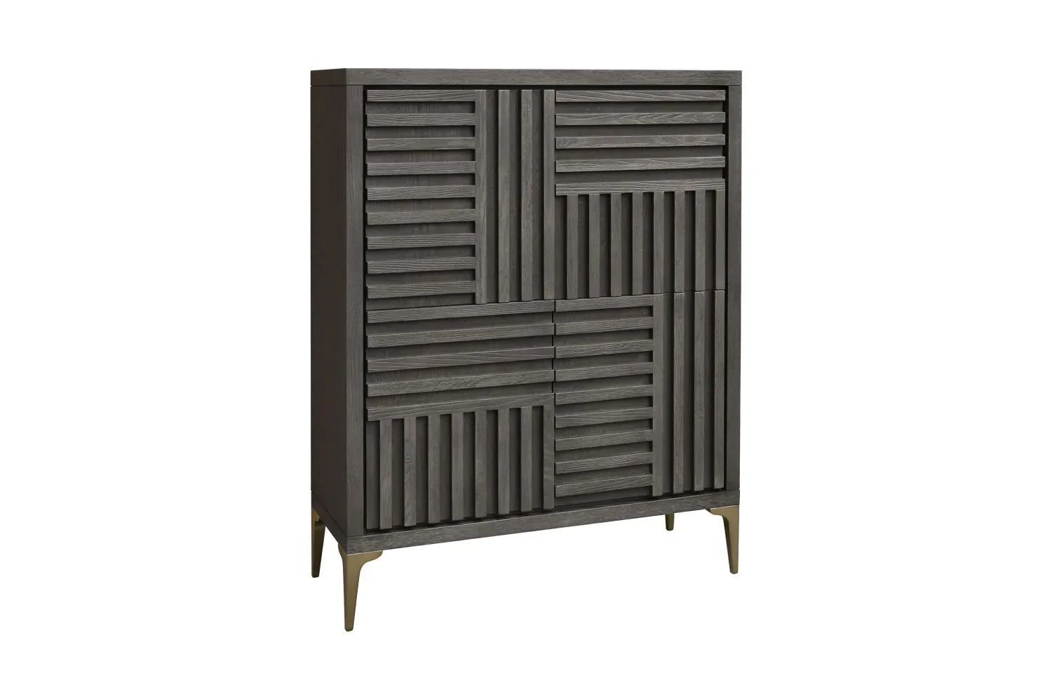 Kyoto Textured Dry Grey Oak Cabinet-Esme Furnishings