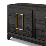 Berkeley Designs Lucca 6 Drawer Chest of Drawers in Brown Gold Handles