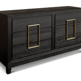 Berkeley Designs Lucca 6 Drawer Chest of Drawers in Brown Gold Handles