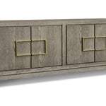 Lucca 4-Door Sideboard in Textured Grey/Taupe Coloured Oak Veneer-Esme Furnishings
