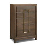 Berkeley Designs Lucca Walnut Tall 5 Drawer Chest
