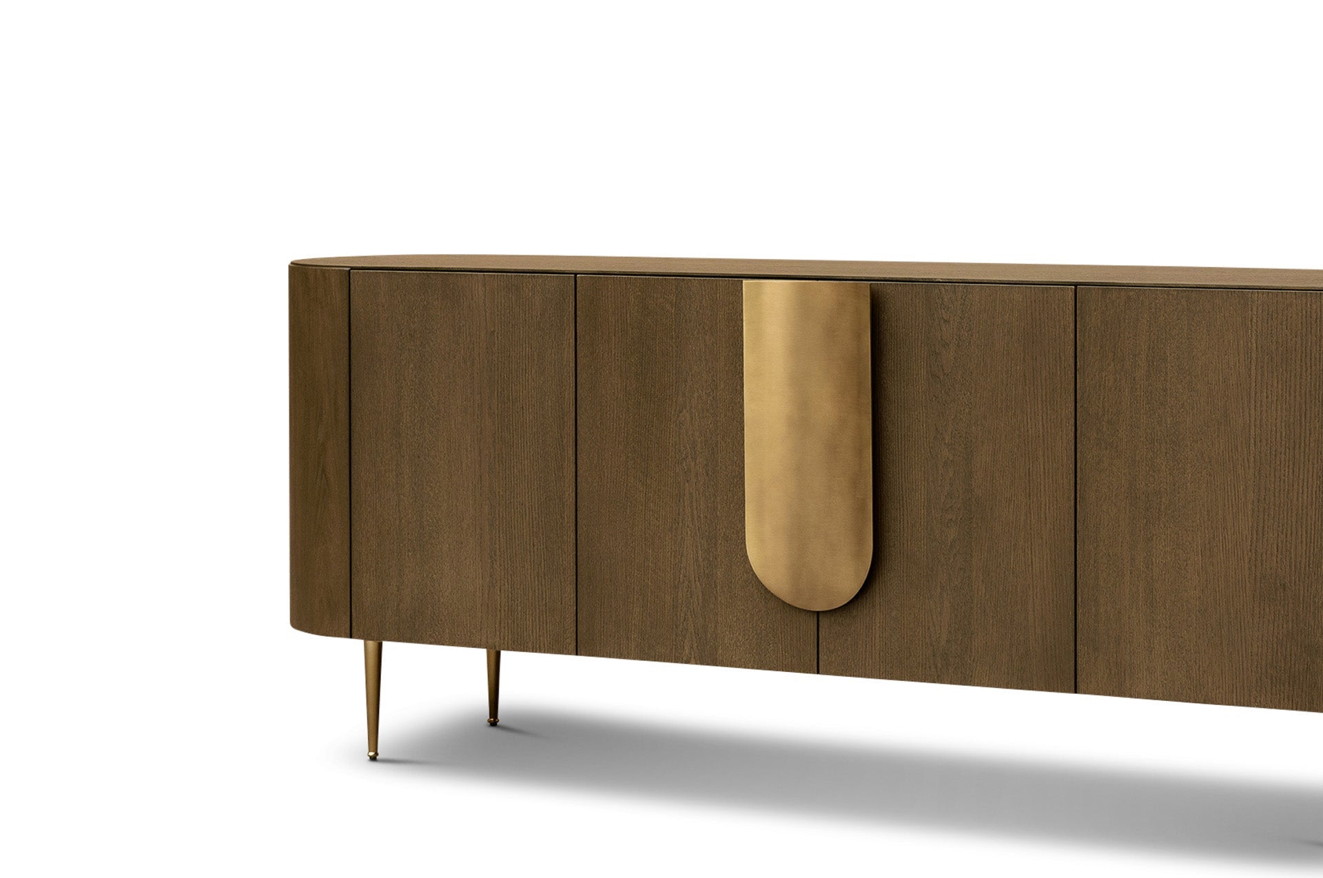 Berkeley Designs Napa 4 Door Sideboard Caramel Oak & Bronze