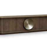 Berkeley Designs Perth Light Brown / Brass Media TV Unit