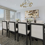 Sorrento Modern Design 10-Seater Dining Table in Textured Dark Oak Veneer-Esme Furnishings