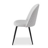 Berkeley Designs Soho Dining Chair in Cream Velvet – Set of 2