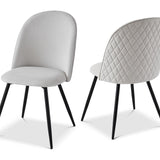 Berkeley Designs Soho Dining Chair in Cream Velvet – Set of 2