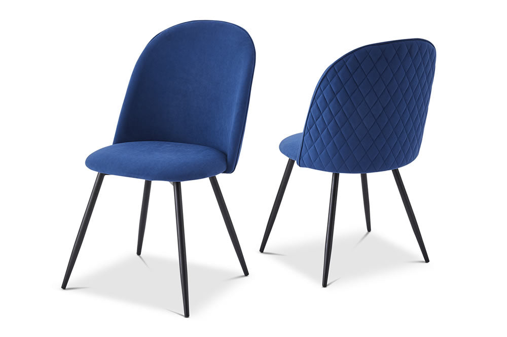 Berkeley Designs Soho Dining Chair in Blue Velvet – Set of 2