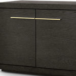 Sorrento 4-Door Sideboard In A Dark Oak Veneer With Gold Handles-Esme Furnishings