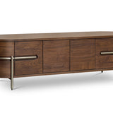 Berkeley Designs Vienna Natural Walnut / Brushed Brass TV Media Unit