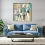 Large Abstract Oil on Canvas 01 with a Black Frame-Esme Furnishings