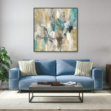 Large Abstract Oil on Canvas 01 with a Black Frame-Esme Furnishings