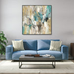 Berkeley Designs Large Abstract Oil on Canvas 01 with a Black Frame - Belmont Interiors