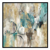 Large Abstract Oil on Canvas 01 with a Black Frame-Esme Furnishings