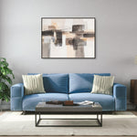 Berkeley Designs Large Modern Oil on Canvas 03 with a Black Frame - Belmont Interiors