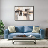 Berkeley Designs Large Modern Oil on Canvas 03 with a Black Frame - Belmont Interiors
