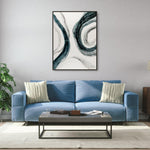 Palette Knife Textures Oil on Canvas 04 with a Black Frame-Esme Furnishings