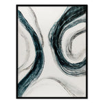 Palette Knife Textures Oil on Canvas 04 with a Black Frame-Esme Furnishings